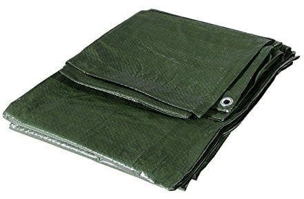 VERDELOOK | Telo Occhiellato in Polietilene 5x4 m, Grammatura 120 g/m², Verde, Multiuso, Telo per Copertura e Stoccaggio Merce