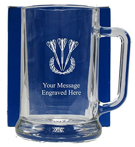 Glass Tankard [Custom] Engraved Darts Pint GT24