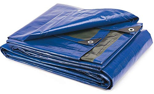 3S SuperSamaStore Telo Impermeabile Occhiellato, Telone Resistente per Copertura Esterni, per Moto, Giardino, Gazebo, Legna, Tendone, 80 Grammi/Metro Quadro, 2 x 3 Metri, Blu