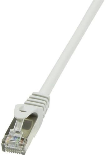 LogiLink CP2052S RJ45 Netzwerkkabel, Patchkabel CAT 6 F/UTP 2.00m Grau mit Rastnasenschutz, 3 Stück