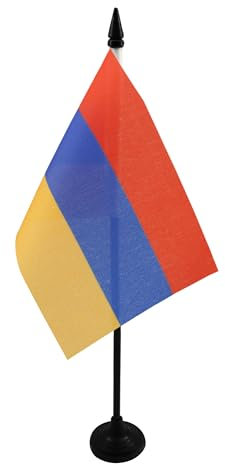 AZ FLAG - Tischflagge Armenien - 15x10 cm - Armenische Tischfahne 10 x 15 Cm - Flaggen
