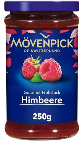 Mövenpick Gourmet-Frühstück Himbeere, Premium Fruchtaufstrich, 250 g