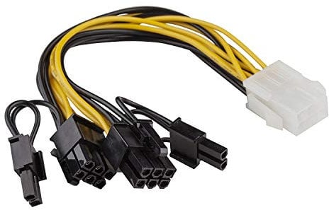 adaptare 36052 Grafikkarten-Stromadapter (PCI-e, 6-polig weiblich auf 2X 6+2-polig Stecker)