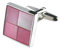 4 paire de boutons de manchette carré Sélectionnez Rose Pochette Cadeau