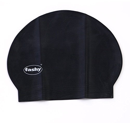 Fashy Badekappe Latex Trainingshaube Badehaube schwarz