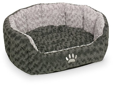 Nobby Komfort Bett oval SEOLI dunkelgrau / hellgrau L x B x H: 86 x 70 x 24 cm