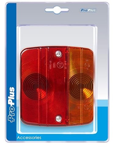 ProPlus 343603S Feu arrière 4 Fonctions Inclus Ampoules, 98x104 mm Rouge/Noir