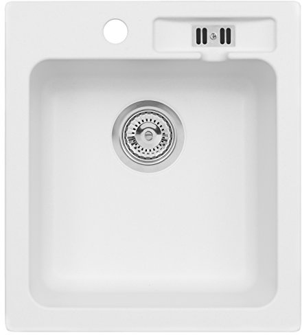 Axis Kitchen Malibu 20 Spülbecken Einbecken Spüle 43x47cm (AXIS WEISS)