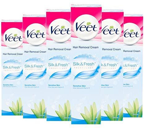 Veet Hair Removal Sensitive Skin 200 Ml Case of 6 by Veet, Cream
