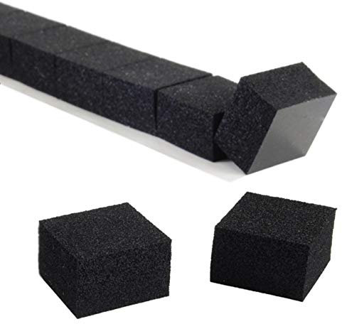 Schaumstoffpads | Abstandshalter | Einseitig klebend & elastisch | Schwarz | 20 x 20 x 12 mm / 10 Stück [andere Mengen wählbar]