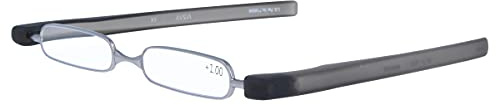 PODREADER Lesebrille Lesehilfe und Etui in Einem, der neue Trend, klappbar, faltbar, platzsparend, von +1,00 bis +3,00 Dioptrien sowie in trendigen Farben wählbar (+ 2.5 Dpt., Schwarz)