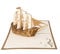 Segelschiff - 3D Karte/Pop-Up Karte - Segelboot als Klappkarte