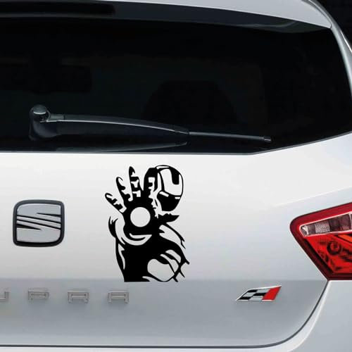 Aufkleber für Auto – Iron Man – Maße: 20 x 12 cm – Farbe wählbar (schwarz)