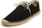 Alexis Leroy Lace Up Alpargatas de Lona para Hombre Espadrillas Slip on Negro 41 EU