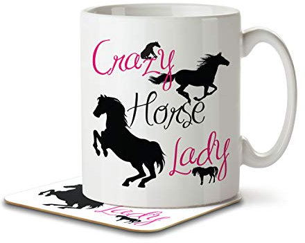 Crazy Horse Lady - Mug and Coaster by Inky Penguin
