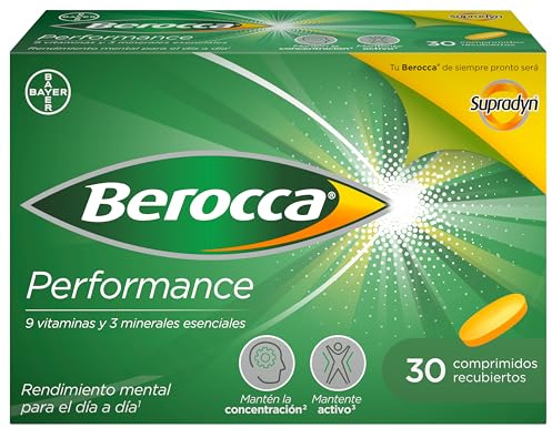 Berocca Performance 30 Comprimidos | Complejo de vitaminas y minerales que contribuye al rendimiento mental para el día a día