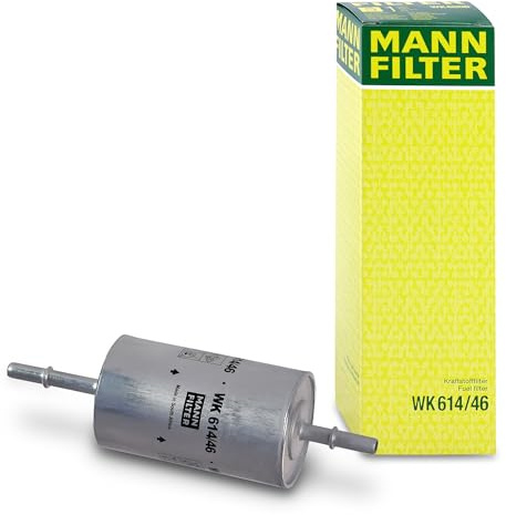 MANN-FILTER WK 614/46 Kraftstofffilter - für Pkw + Transporter | Für PKW, Schutz des Kraftstoffsystems, Injektorschutz, Zuverlässige Kraftstoffversorgung, Echte OE-Technologie