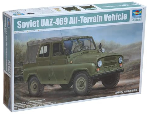 Trumpeter 02327 Modellbausatz Soviet UAZ-469 All-Terrain Vehicle, Verschieden, Erdtöne, Grün, Braun