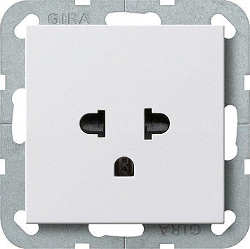 Gira 284003 Steckdose Euro US System 55, reinweiß
