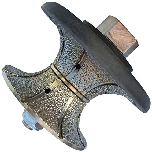 Stadea Diamond Router Bit Granite Diamond Profile Wheel - Full Bullnose Half Round Countertop Edge Profile Router Bits V40 for Granite Stone Concrete Counter Edges