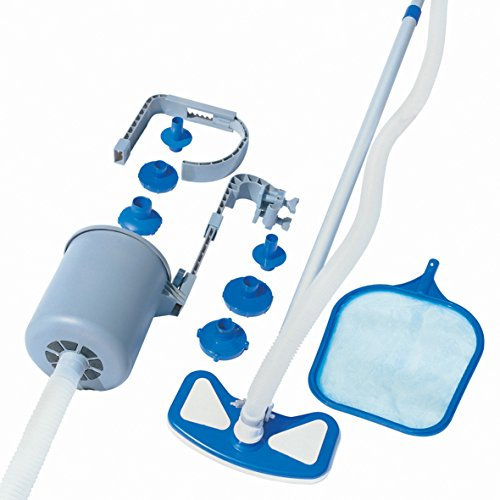 Bestway KIT MANUTENZIONE PISCINA CON SKIMMER DELUX, Portatile, Maneggevole, Aspirapolvere Piscina, Vacuum Cleaner, Plastica