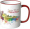WANDKINGS® Tasse, Schriftzug Guten Morgen München! mit Skyline - ROT