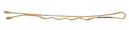 Comair 3150140 Haarklemmen Pretty Fashion, 24er Karte, 59 mm, gold gewellt