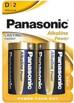 Panasonic - Alkaline Power Torcia, Confezione Da 2, Bronzo nero