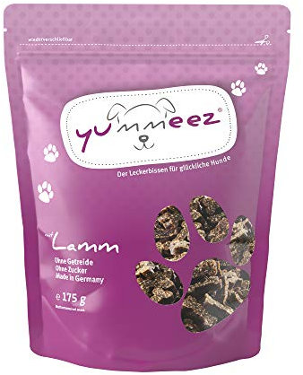 Yummeez Lamm Leckerli - Hundeleckerli als kleine Knöchelchen - getreidefrei mit hohem Fleischanteil - perfektes Leckerchen für Training oder Belohnung (1 x 175 g)