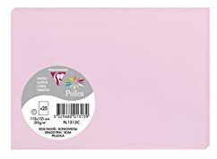 Clairefontaine 1313C Packung mit 25 Karten Pollen in Format C6, 110 x 155mm, 210g, bonbon