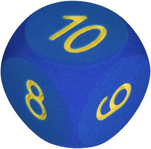 Volley 160 x 160 x 160 mm Zahlen 0 6 7 8 9 25,4 cm Schaumstoffwürfel (blau)
