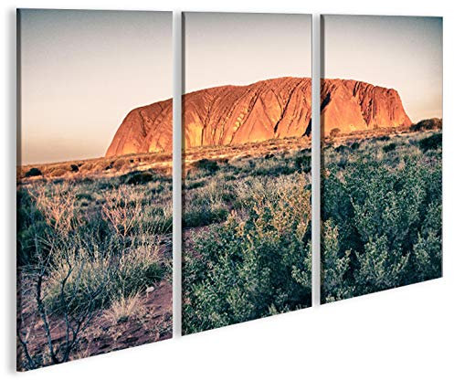 islandburner Bild Bilder auf Leinwand Ayers Rock Uluru Australien 3p XXL Poster Leinwandbild Wandbild Dekoartikel Wohnzimmer Marke