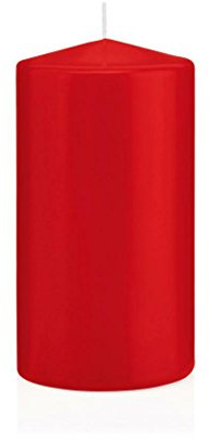 Wiedemann Stumpenkerzen in Cellophan, Wachs, Rot, 15 x 8 cm, 6-Einheiten