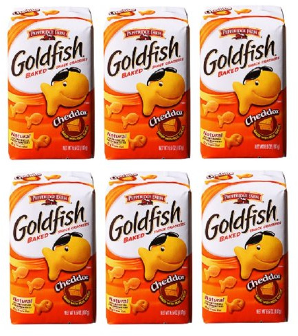 Pepperidge Farm Goldfish Baked Snack Crackers Cheddar: 6 Packs of 6.6 Oz