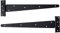 Merriway BH01991 Hochbelastbares T-Scharnier 400 mm, Schwarz lackiert / Weiß, 2 Stück