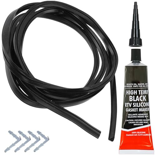 Spares2go 2.4m 4 Sided 90º Door Seal and Glue Sealant for Indesit Oven Cooker
