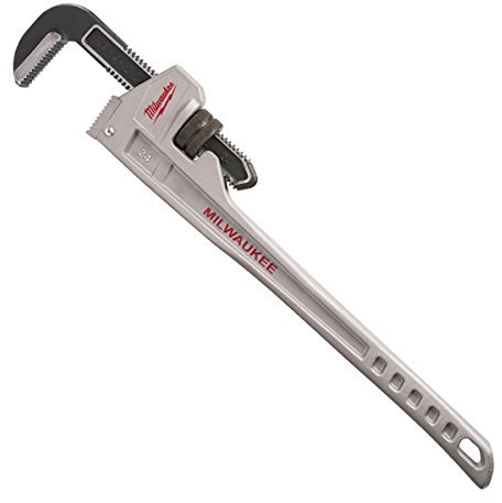 Milwaukee 48 22 7224 24-Inch Aluminium Pipe Wrench - Red/Black/Silver