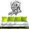 INDIGOS UG - Wandtattoo Wohnzimmer - Wandaufkleber Drachen Feuer Monster 80x64cm, schwarz w352 Drachen - Aufkleber Kinderzimmer Schlafzimmer Küche Badezimmer Büro Dekoration
