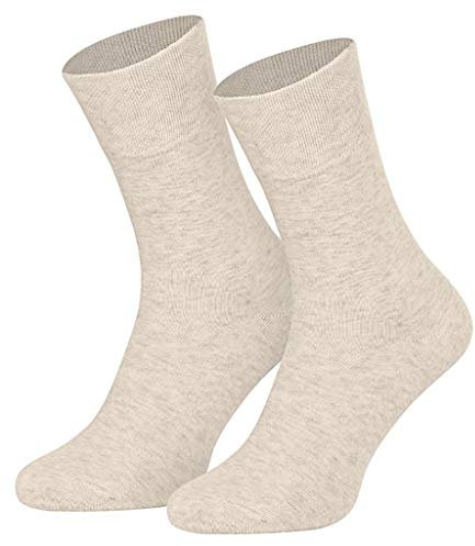 Kurz-Socken (8 Paar) Natura aus Baumwolle und Leinen Herren/Damen/Kinder / 35-38, 39-42, 43-46 / KOMFORT-PIQUE-BUND/modische Kurzform/Ideal für den Sommer 39-42