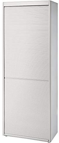 HAMMERBACHER ANNY Rollladenschrank - 5 Fachböden - lichtgrau / lichtgrau | V268RO/5/S
