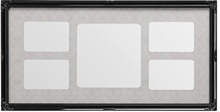 Premier Housewares Multi-Photo Frame for 5 Photos, Black