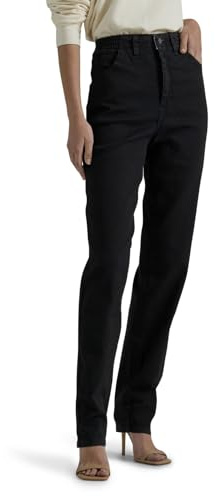 Lee Men's Regular Fit Straight Leg Jean, Double Black, 42W x 30L