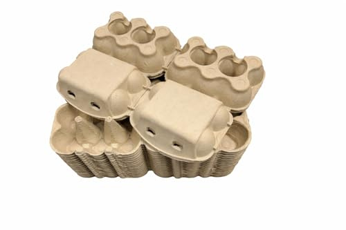 HAPPY CHICKENS 50 X HALF DOZEN QUALITY 'FLAT TOP' EGG BOXES TAKE XL EGGS
