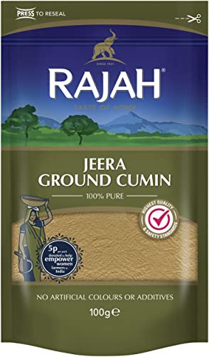 Rajah Jeera Ground Cumin – Gemahlener Kreuzkümmel mit starkem Aroma und authentischem Geschmack – 1 x 100 g