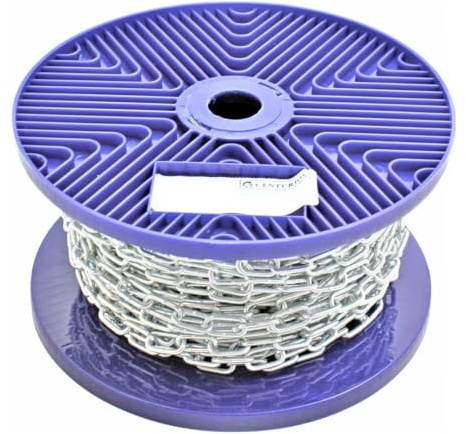 Zinc Plated Steel Chain 4mm x 19mm, 30 Metre Reel | Heavy Duty Chain for DIY, Garden, Security, Fencing & General Purpose use