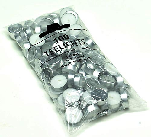 Hillfield® 1.000 (10x 100) Teelichter/Kerzen mit 4 Stunden Brenndauer