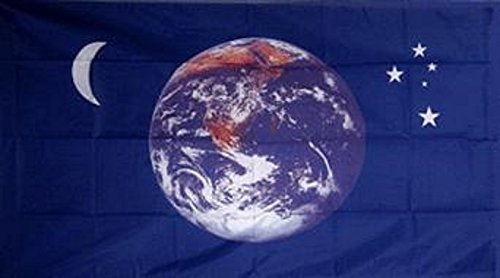 U24 Fahne Erde Mond und Sterne 90 x 150 cm