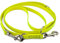 LENNIE Verstellbare BioThane Führleine, 13mm breit, 3m lang, Neon-Gelb, genäht, Doppelleine
