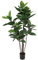 kunstpflanzen-discount.com Künstlicher Gummibaum 120cm hoch mit vielen Blättern - Ficus Elastica Kunstbaum im Topf