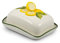 Bassano Ausgefallene italienische Keramik Butterdose mit Zitronendekor 18x14
